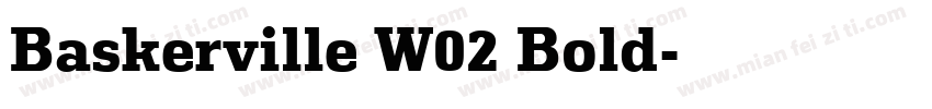 Baskerville W02 Bold字体转换